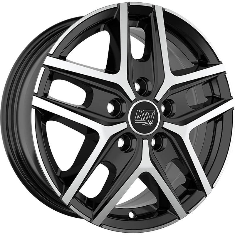 Cerchi in Lega Msw Msw 40 Van Gloss Black Full Polished 5 fori 16\" 6.5X16 ET65 5x130