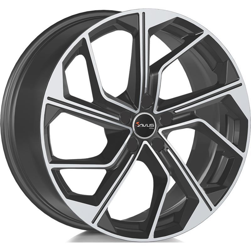 Cerchi in Lega AVUS AC-522 Matt Anthracite Polished 5 fori 19\" 8.5X19 ET45 5x112