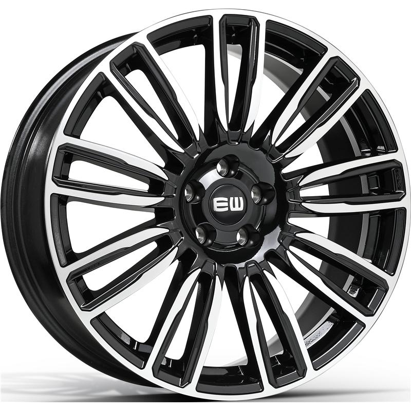 Cerchi in Lega EW Ew06 Mirage Black Polished 5 fori 20\" 9X20 ET45 5x120