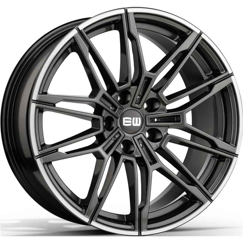Cerchi in Lega EW Ew18 Aquila Palladium Polished 5 fori 19\" 9.5X19 ET32 5x120