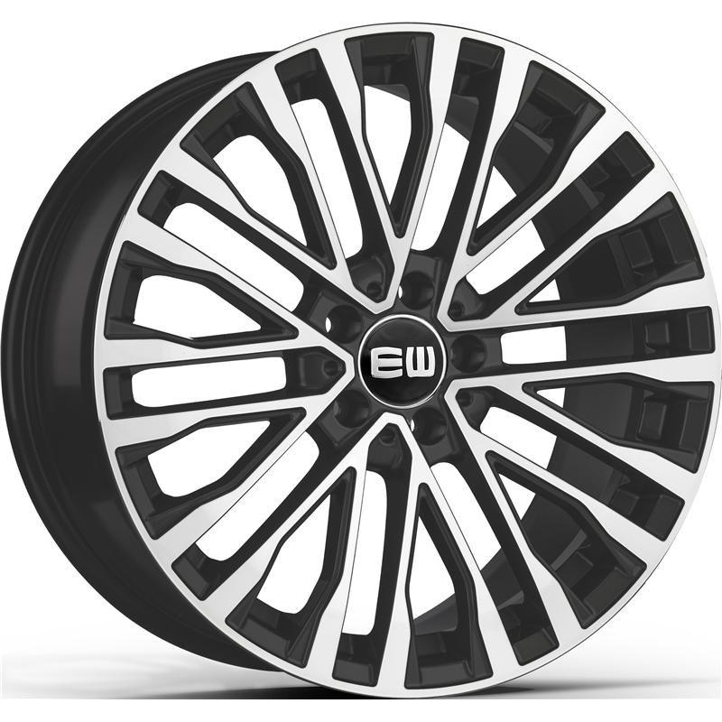 Cerchi in Lega Ew Ew19 Sirius Black Polished 5 fori 19\" 8.5X19 ET45 5x112