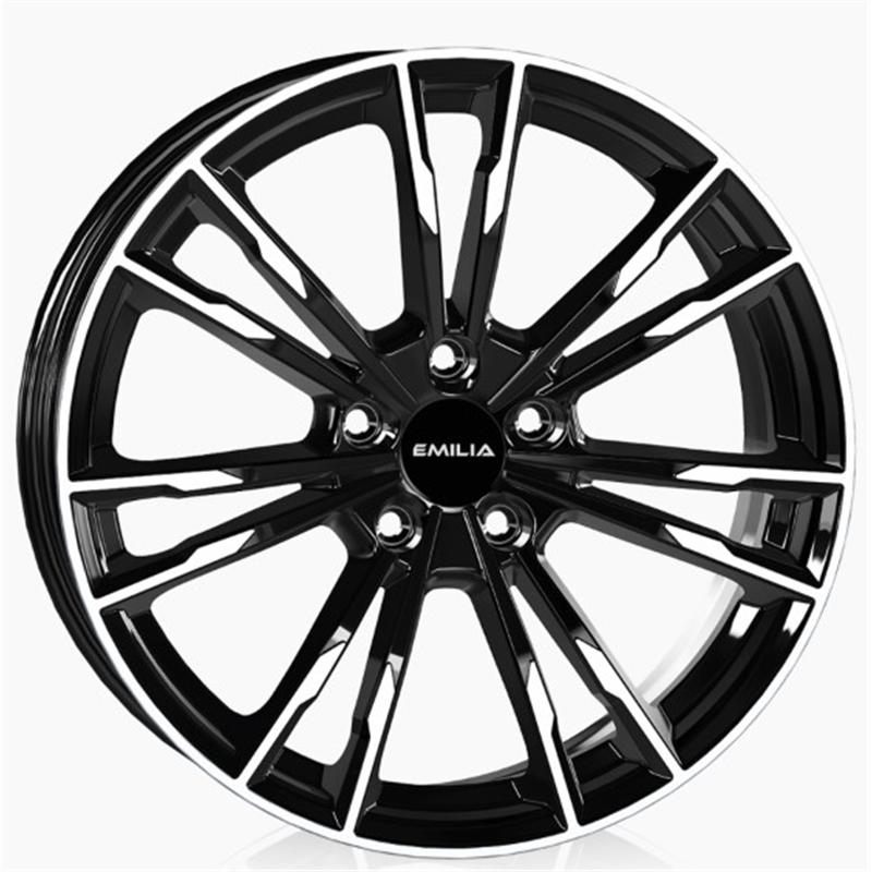 Cerchi in Lega EMILIA CERCHI Monza Black Polish 5 fori 18\" 8X18 ET30 5x112