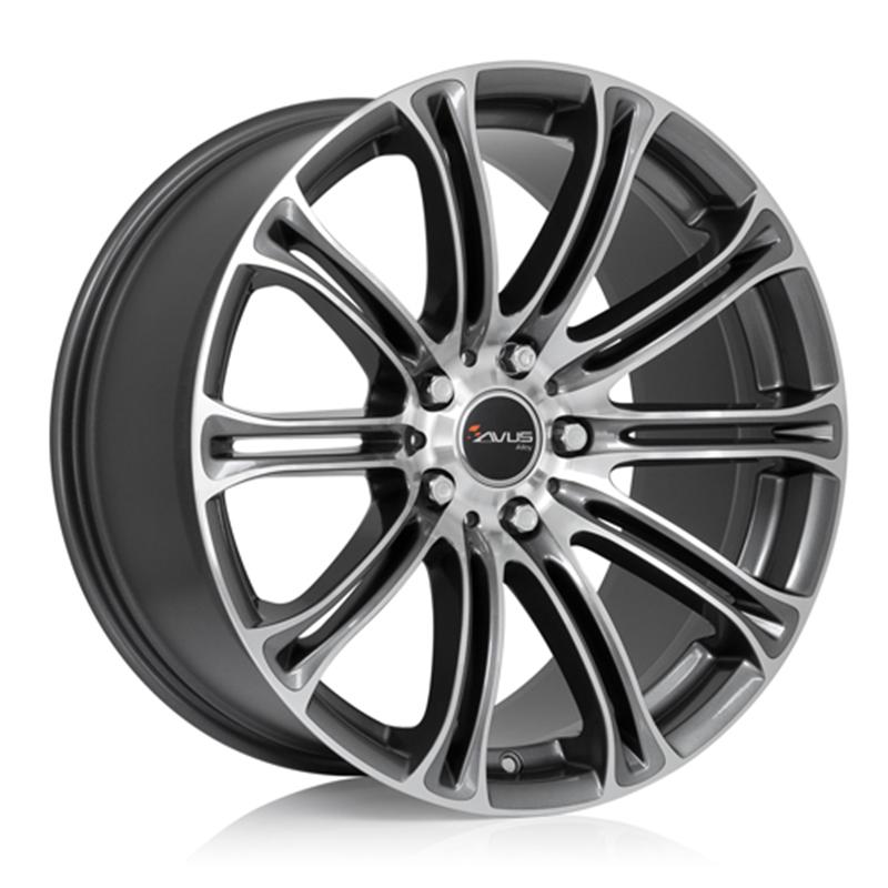 Cerchi in Lega AVUS AC-Mb1 Antracite Diamantato 5 fori 19\" 10X19 ET37 5x120