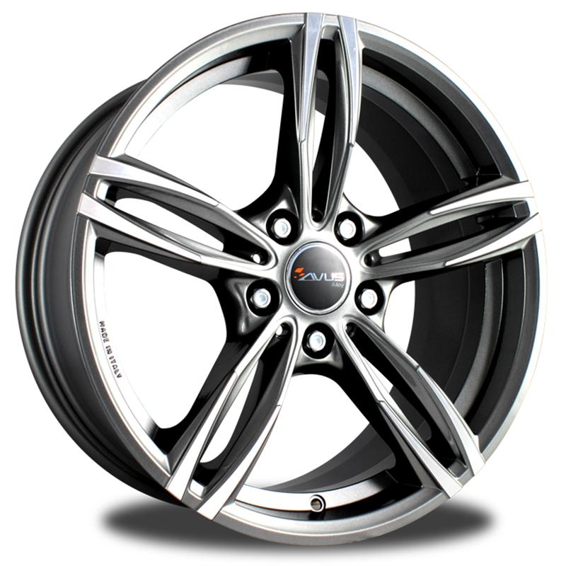 Cerchi in Lega Avus AC-Mb3 Antracite Diamantato 5 fori 17\" 8X17 ET32 5x120