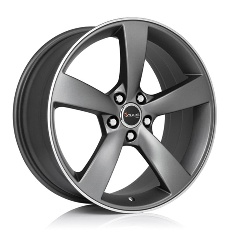 Cerchi in Lega Avus Af10 Matt Anthracite Polished 5 fori 21\" 10X21 ET18 5x112