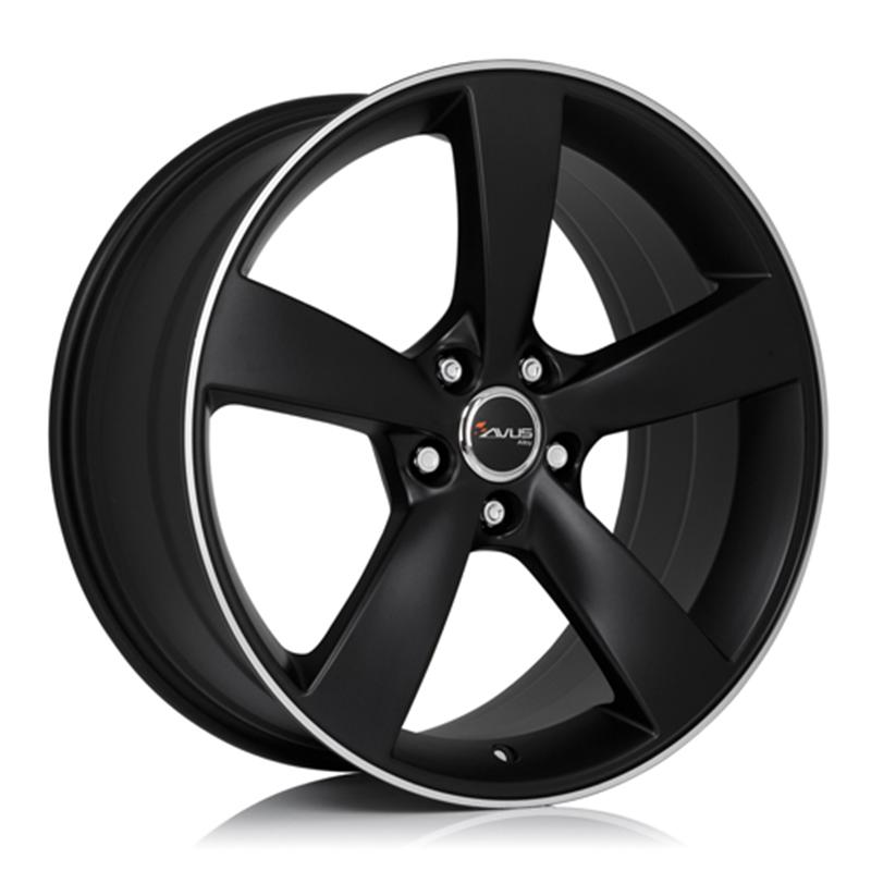 Cerchi in Lega Avus Af10 Matt Black Polish 5 fori 21\" 10X21 ET50 5x112