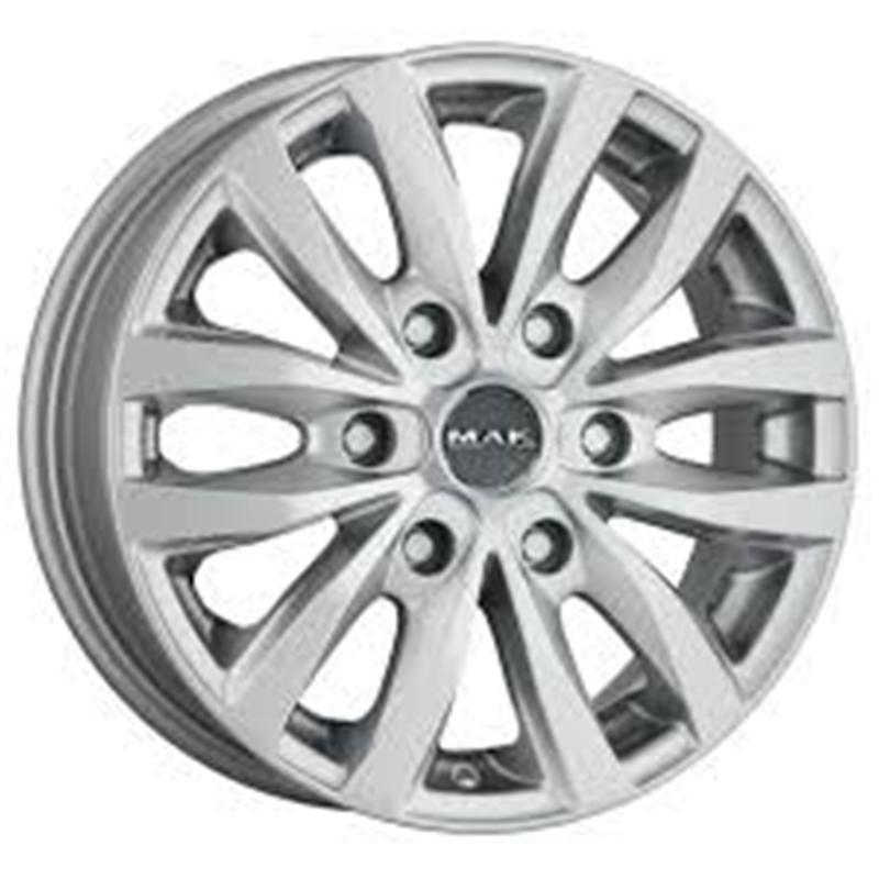 Cerchi in Lega MAK Load 6 Silver 6 fori 16\" 6.5X16 ET62 6x130