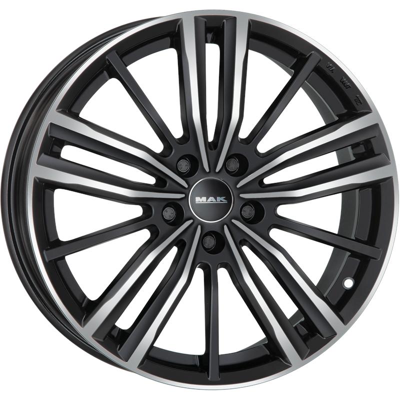 Cerchi in Lega MAK Vier Black Mirror 5 fori 18\" 8X18 ET26 5x112