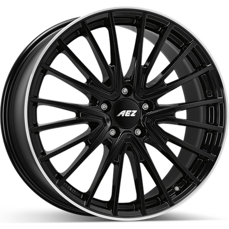 Cerchi in Lega Aez Berlin Black Lip Polished 5 fori 19\" 7.5X19 ET49 5x112