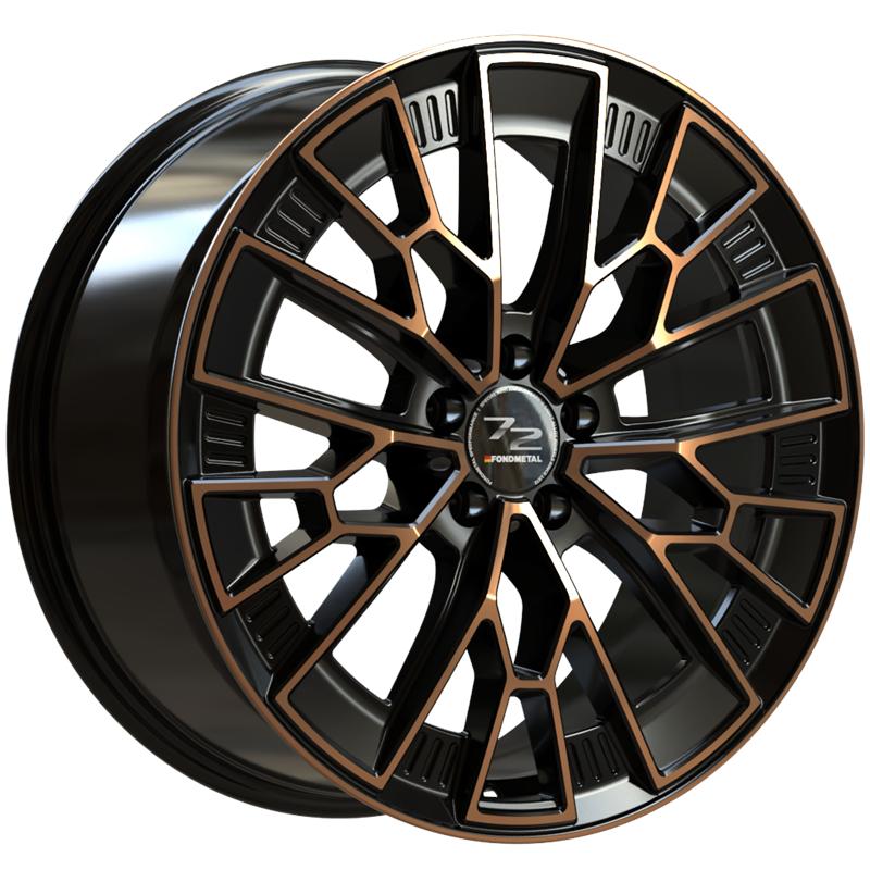 Cerchi in Lega Fondmetal 1972 Glossy Black Bronze Machined 5 fori 20\" 9X20 ET40 5x114.3