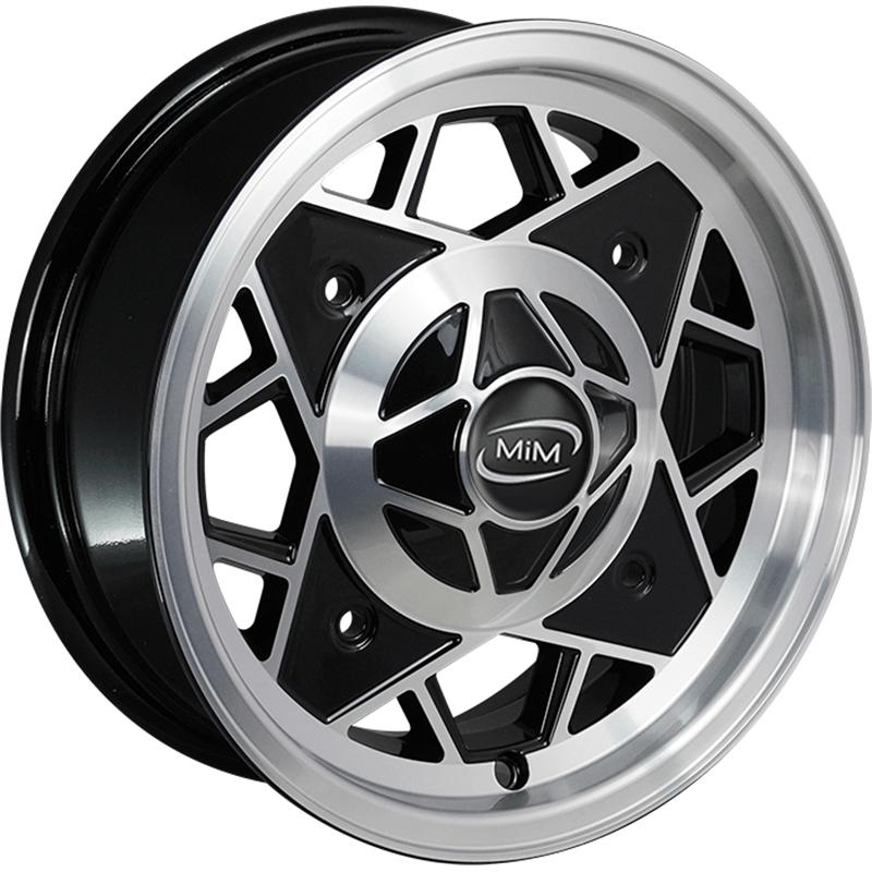 Cerchi in Lega Mim 500old Black Mirror 4 fori 12\" 5X12 ET25 4x190