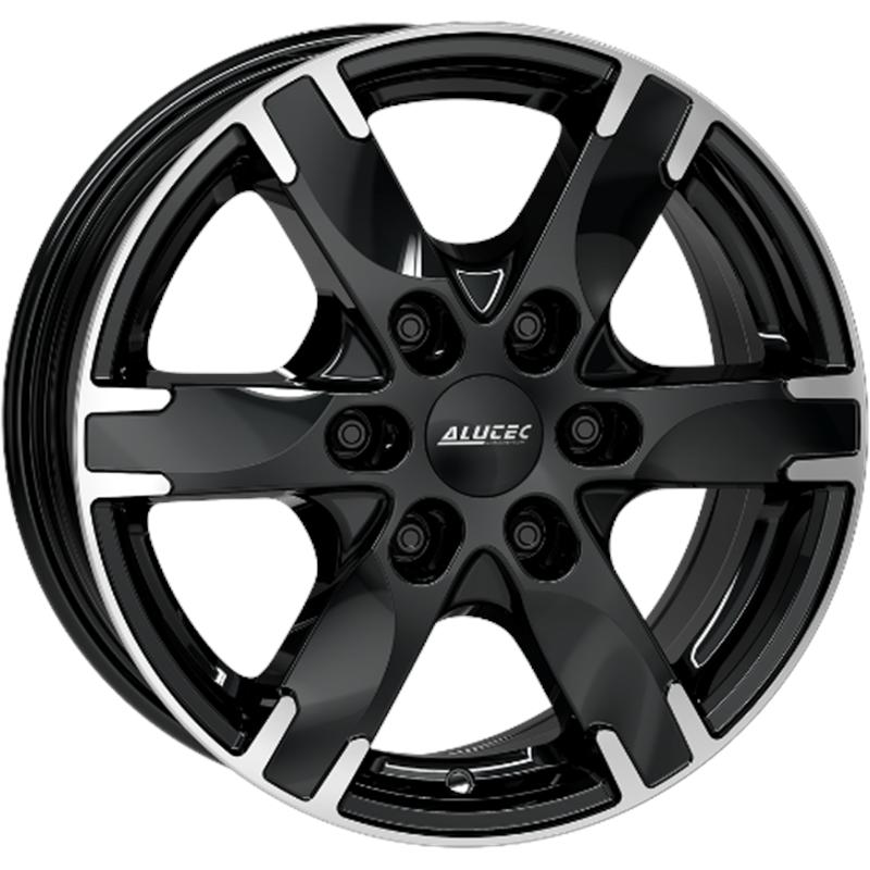 Cerchi in Lega Alutec Titan Diamant Schwarz Frontpoliert 6 fori 16\" 7X16 ET55 6x130