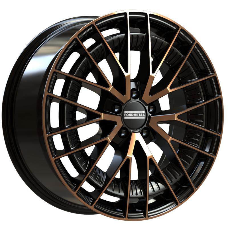 Cerchi in Lega Fondmetal Kari Glossy Black Bronze Machined 5 fori 20\" 9.5X20 ET22 5x112