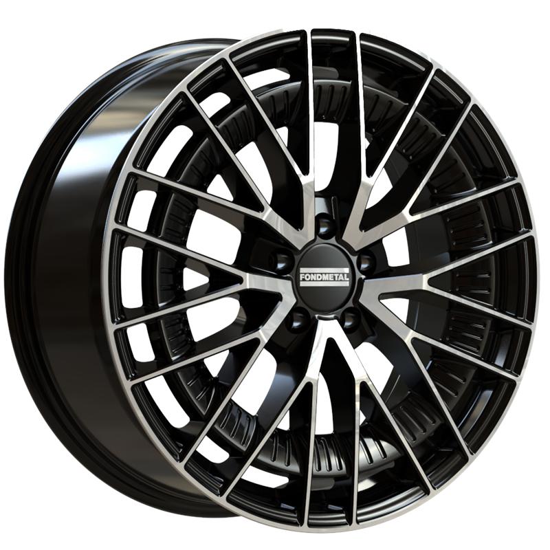 Cerchi in Lega Fondmetal Kari Glossy Black Machined 5 fori 18\" 8X18 ET45 5x112