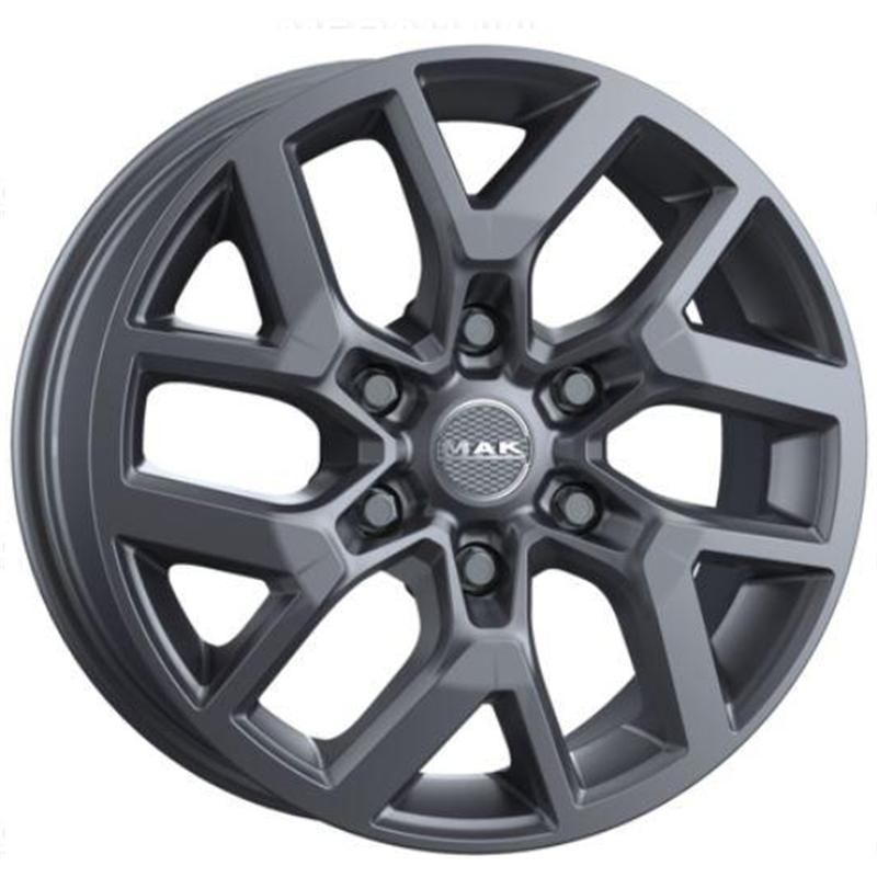 Cerchi in Lega MAK Gravel Gloss Gun Metal 6 fori 16\" 6.5X16 ET50 6x120
