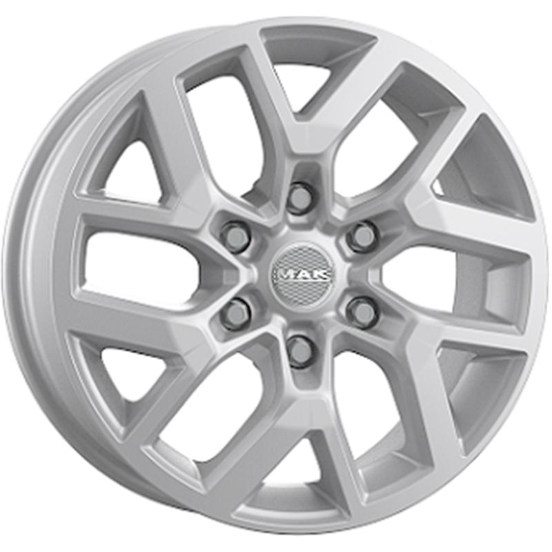 Cerchi in Lega MAK Gravel Silver 6 fori 16\" 6.5X16 ET50 6x120