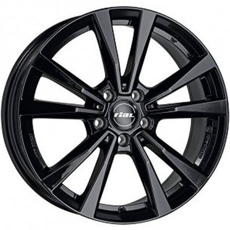 Cerchi in Lega Rial M12 Diamant Schwarz 5 fori 17\" 7X17 ET48.5 5x112