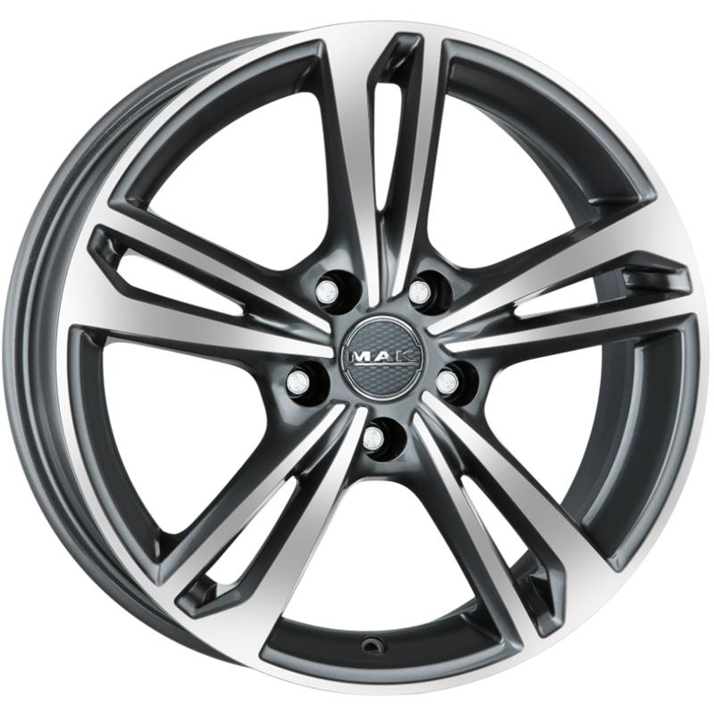 Cerchi in Lega MAK Emblema Gun Metallic Mirror 5 fori 18\" 8X18 ET30 5x112