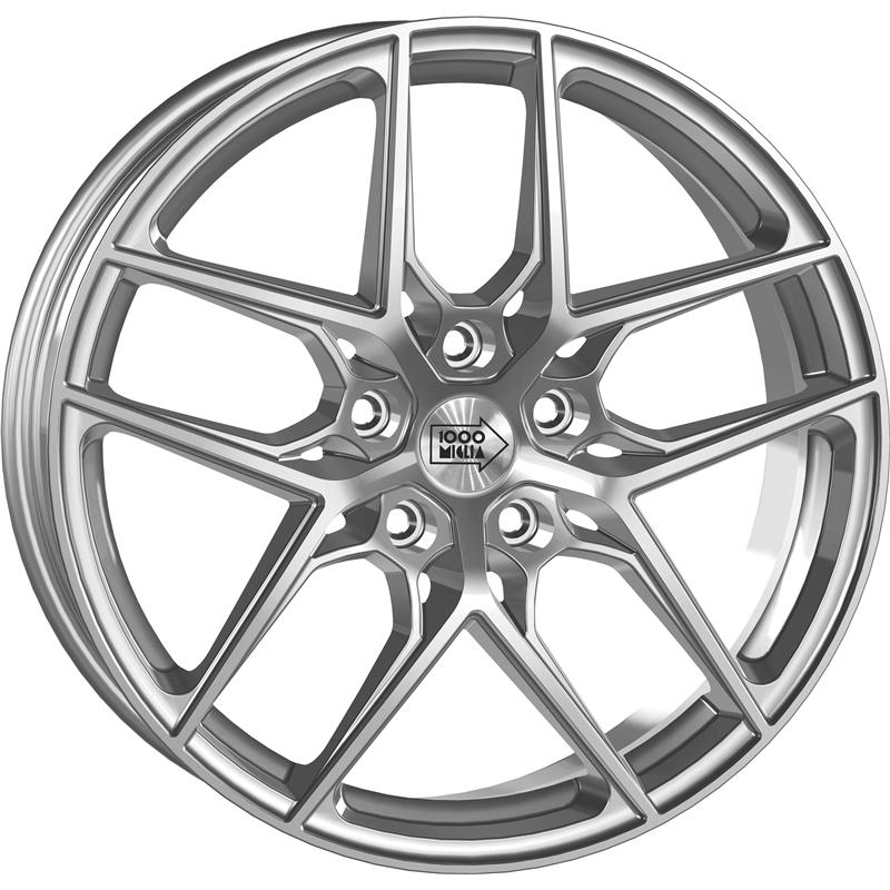 Cerchi in Lega Mille miglia Mm1004 Silver 5 fori 17\" 7.5X17 ET45 5x108