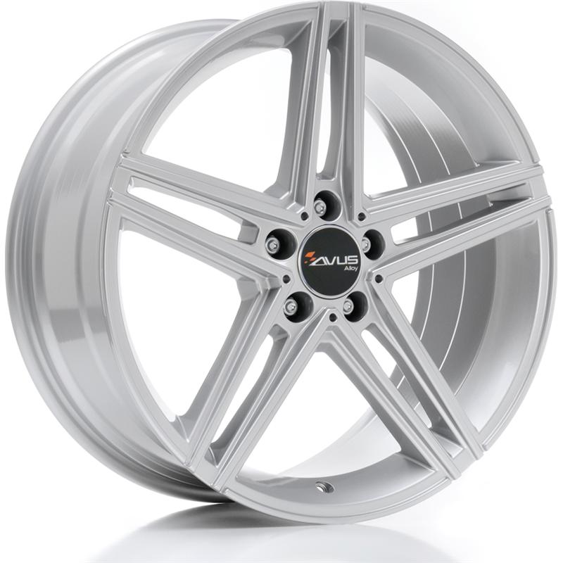 Cerchi in Lega Avus AC-515 Hyper Silver 5 fori 17\" 8X17 ET53 5x112