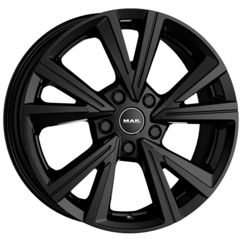 Cerchi in Lega MAK Qvarz Glossy Black 5 fori 17\" 7X17 ET39 5x100