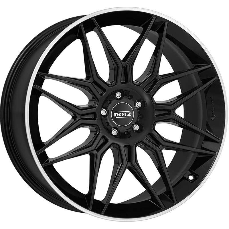 Cerchi in Lega Dotz Longbeach Black Lip Polished 5 fori 20\" 9X20 ET48 5x108