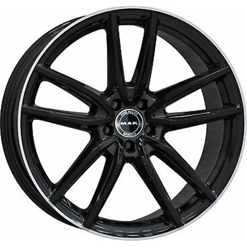 Cerchi in Lega MAK Evo Gloss Black Mirror Ring 5 fori 18\" 8X18 ET43 5x112