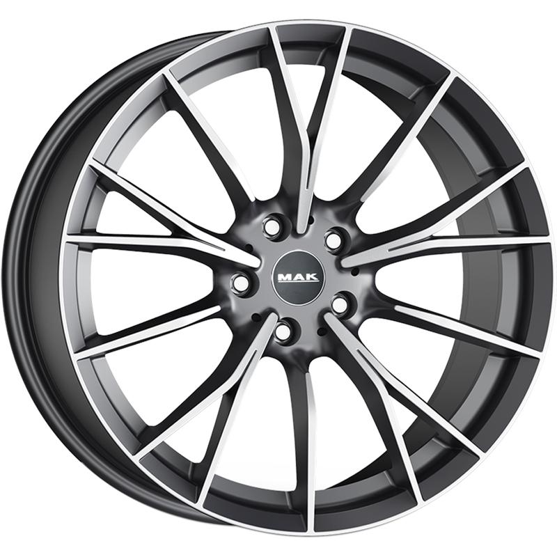 Cerchi in Lega Mak Fabrik Gun Metallic Mirror 5 fori 20\" 8X20 ET55 5x112