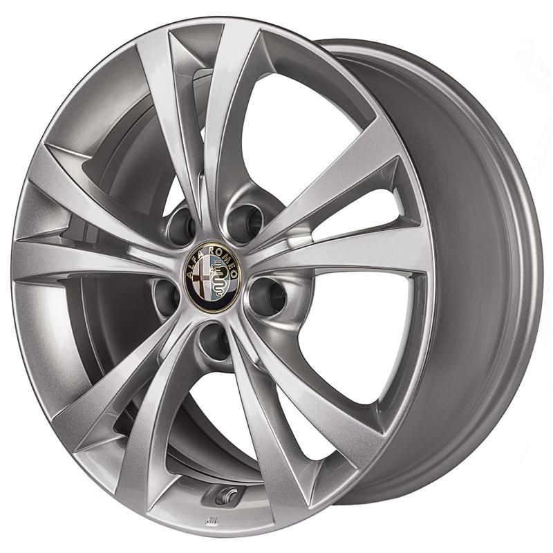 Cerchi in Lega ORIGINALE ALFA ROMEO Giulietta Originale Alfa Romeo Silver 5 fori 16\" 7X16 ET41 5x110