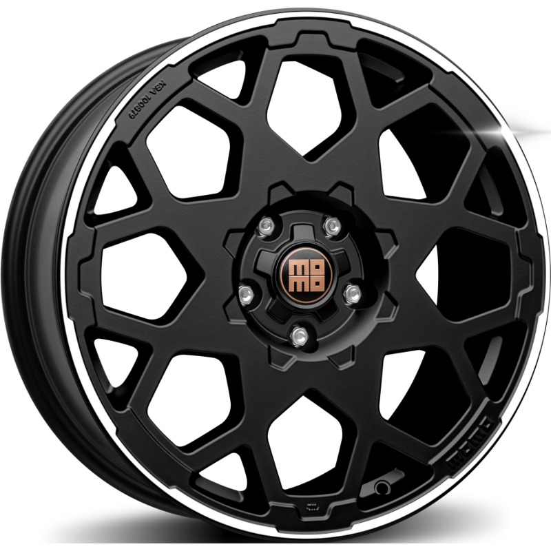 Cerchio MOMO WHEELS Heavy Duty Suv Nero Opaco Diamantato 5 fori 20\" 8.5X20 ET38 5x112
