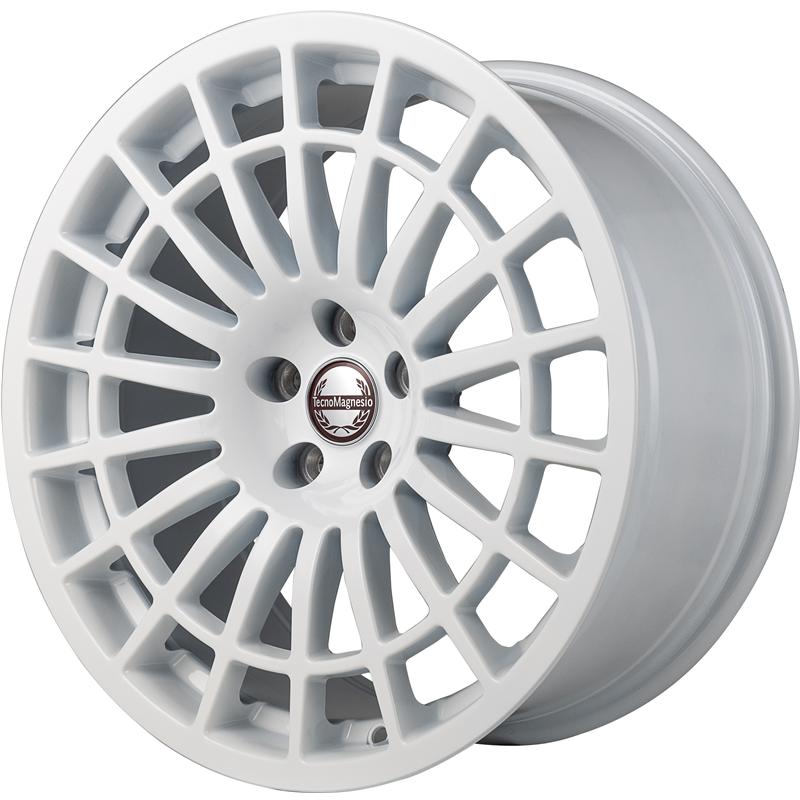 Cerchi in Lega Tecnomagnesio Integrale Glossy White 4 fori 17\" 8X17 ET24.5 4x98