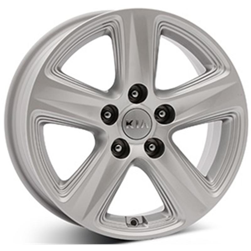 Cerchi in Lega ORIGINALE KIA Kia lm Silver 5 fori 16\" 6.5X16 ET36 5x114.3