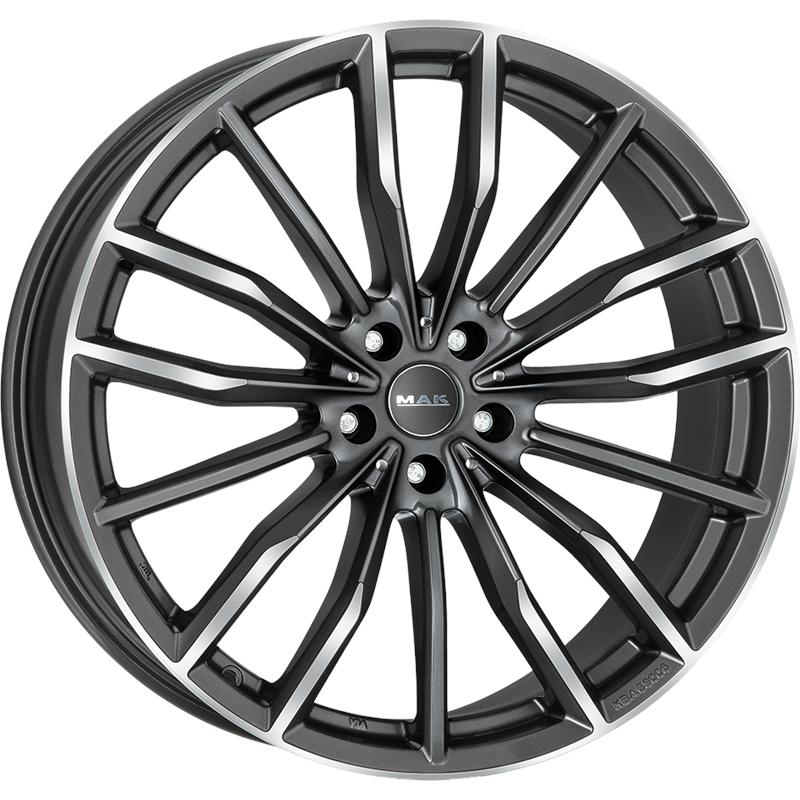 Cerchi in Lega Mak RapP-D Gun Metallic Mirror 5 fori 21\" 11.5X21 ET38 5x120