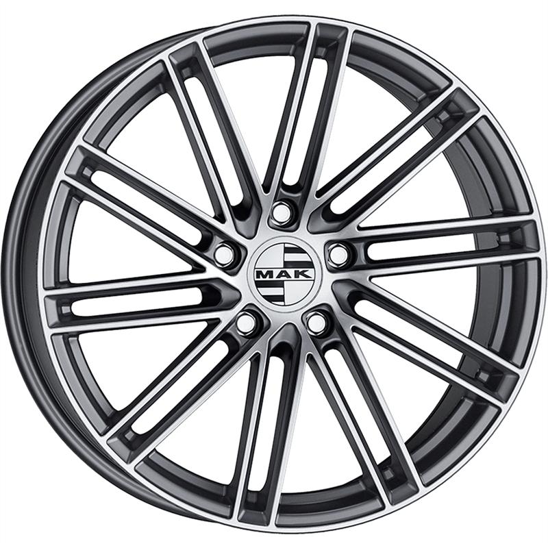 Cerchi in Lega Mak LeipziG-D Gun Metallic Mirror 5 fori 21\" 10X21 ET19 5x112