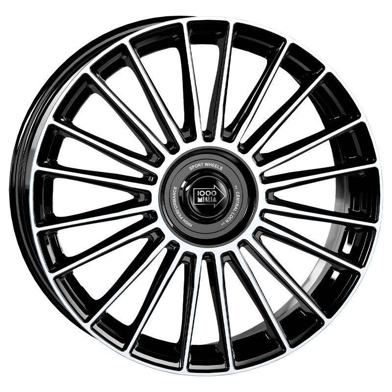 Cerchi in Lega Mille miglia Mm1022 Black Polished 5 fori 18\" 8X18 ET45 5x108