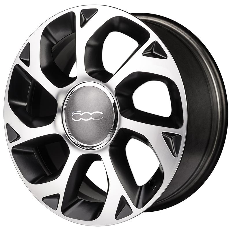 Cerchi in Lega ORIGINALE FIAT Oe 500 L 3 - Originali Fiat Nuovi Black Mirror 5 fori 16\" 6.5X16 ET39 5x98