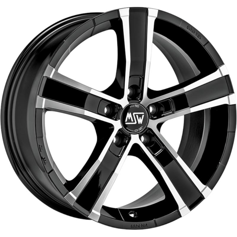 Cerchi in Lega OZ RACING Sahara 5 Gloss Black Full Polished 5 fori 18\" 8X18 ET40 5x127