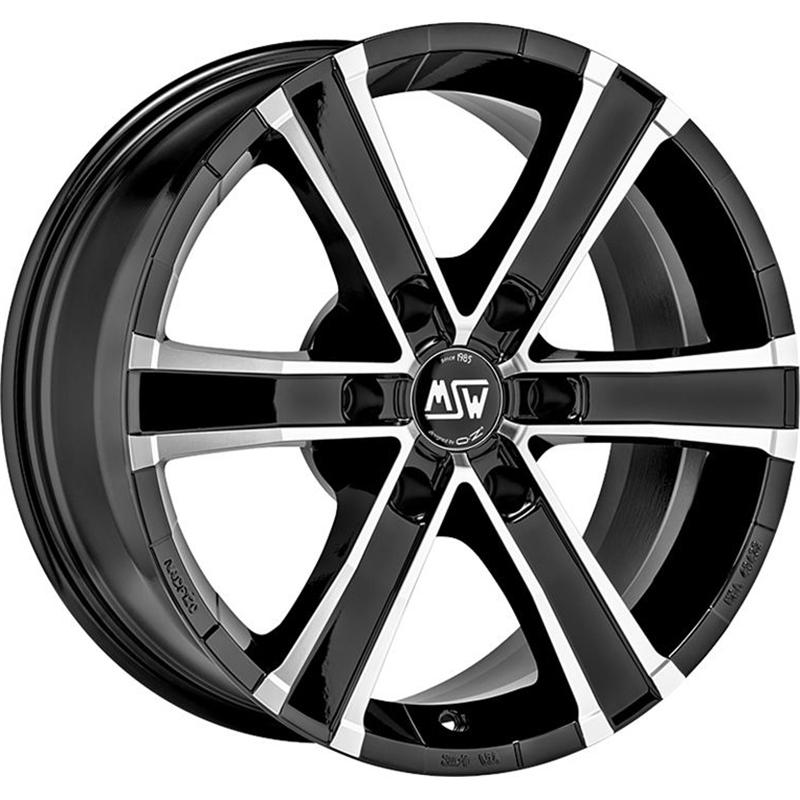 Cerchi in Lega OZ RACING Sahara 6 Gloss Black Full Polished 6 fori 17\" 8X17 ET35 6x139.7