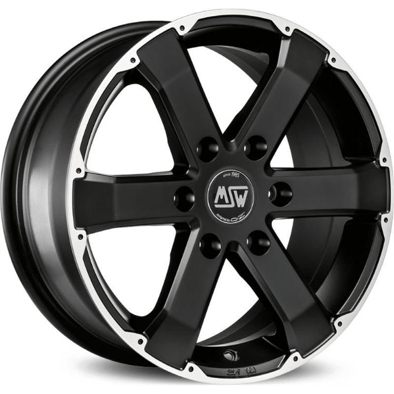 Cerchi in Lega MSW Msw 46 Matt Black Full Polish 6 fori 17\" 7.5X17 ET30 6x114.3
