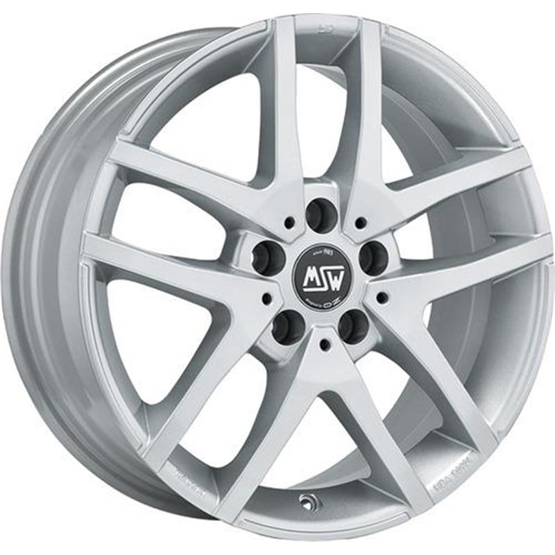 Cerchi in Lega MSW Msw 28 Full Silver 5 fori 17\" 7X17 ET45 5x112