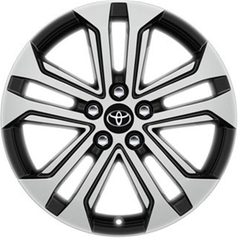 Cerchi in Lega ORIGINALE TOYOTA LEXUS Rav4 Originale Toyota - Smontato Nuovo Black Mirror 5 fori 18\" 7X18 ET35 5x114.3