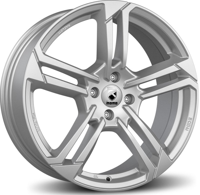 Cerchi in Lega MOMO WHEELS Reds Twist Glossy Silver 4 fori 16\" 6.5X16 ET32 4x108