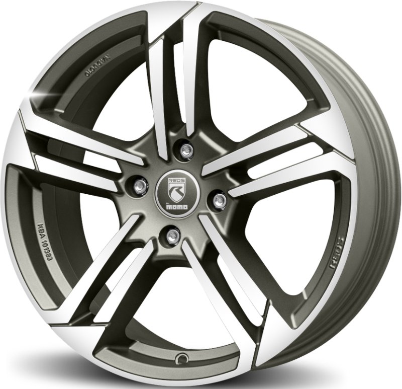 Cerchio MOMO WHEELS Reds Twist Matt Grey Polished 4 fori 17\" 7X17 ET32 4x108