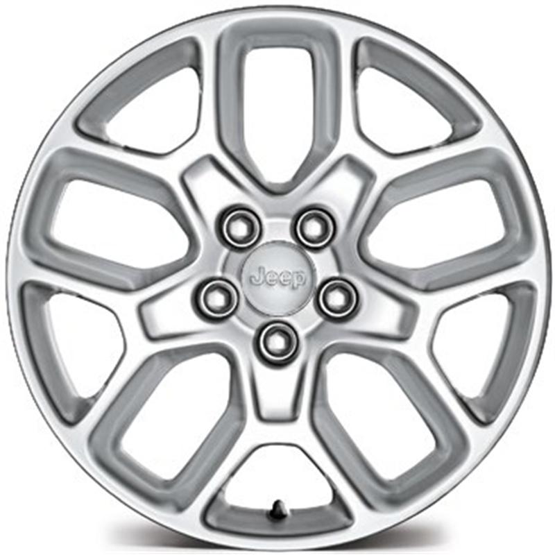 Cerchi in Lega ORIGINALE JEEP Renegade Originale Jeep Hyper Silver 5 fori 17\" 7X17 ET40 5x110