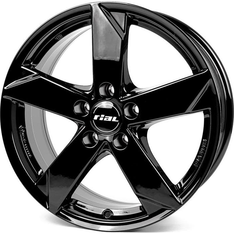 Cerchi in Lega RIAL Kodiak Diamant Schwarz 5 fori 15\" 6X15 ET38 5x100