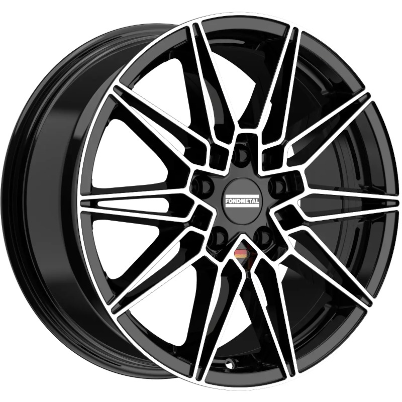 Cerchio FONDMETAL Thoe Glossy Black Machined 5 fori 18\" 8X18 ET34 5x112