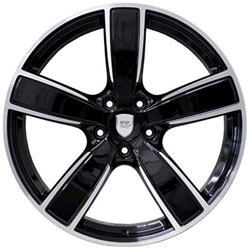 Cerchi in Lega Wsp italy W1059 Gotland Glossy Black Polished 5 fori 22\" 10X22 ET48 5x130