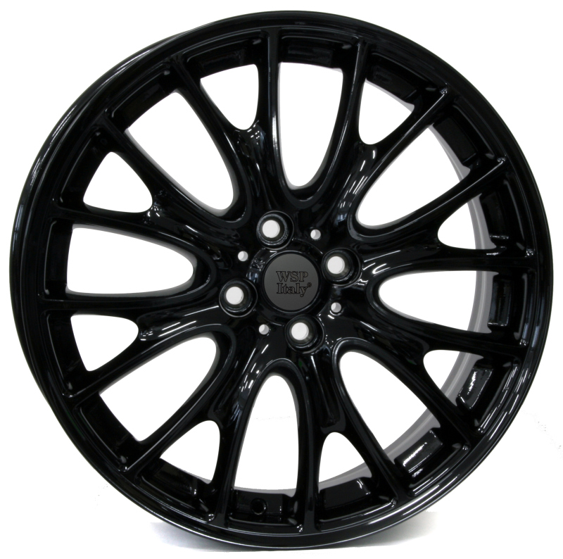 Cerchi in Lega WSP ITALY W1653 Rivers Glossy Black 4 fori 18\" 7X18 ET52 4x100
