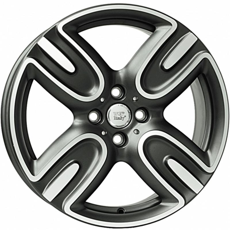 Cerchi in Lega WSP ITALY W1655 Troia Matt Gm Polished 4 fori 17\" 7X17 ET48 4x100