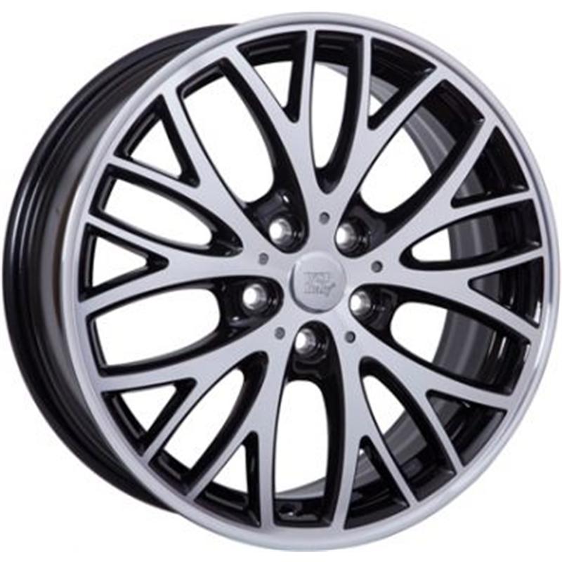 Cerchi in Lega WSP ITALY W1658 Beijing Glossy Black Polished 5 fori 18\" 7X18 ET54 5x112